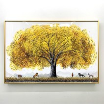 인메이블 돈나무 오마도 입체 그림 / 돈들어오는 말 보석 액자 사무실 거실 풍수 인테리어