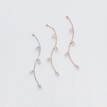 물결 큐빅 드롭 귀걸이 부자재 귀걸이재료 롱귀걸이 악세사리부자재 귀걸이클러치 드롭귀걸이