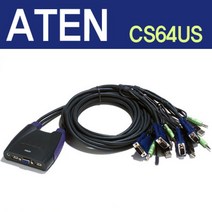 ATEN 4포트 USB KVM 스위치 CS64US, 본상품선택