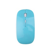 레이저 무선 마우스 Kebidumei usb 광학 2.4g 수신기 슈퍼 울트라 얇은 슬림 게임 컴퓨터 pc 노트북 데스크탑, 푸른