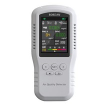 루버창 공기질 모니터 CO2 PM2.5 HCHO TVOC 온도 습도 검출기 포름알데히드 테스터 분석기, CHINA, WHITE, 한개옵션0