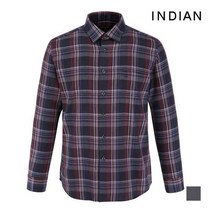 인디안 INDIAN 코듀로이 빅체크 컬러믹스 셔츠_MITNLWWA101