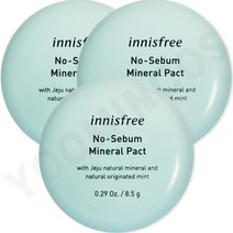 1+1-1/3개/이니스프리 노세범 미네랄 팩트 8.5g, 1+1+1(3개)