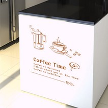 큐데코 셀프인테리어 포인트스티커, 커피타임 - 브라운