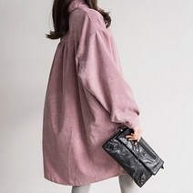 쪼꼬마미 골덴 카라 롱 셔츠 남방