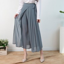[바보사랑] A2529 플리츠 랩 와이드 팬츠