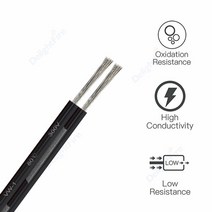 led 스트립 커넥터 케이블 5-100m 222018 게이지 블랙 와이어 jst 전기 와이어 led 스트립 조명 태양 전지 패널 스피커 오디오, 검은색, 18awg, 100m