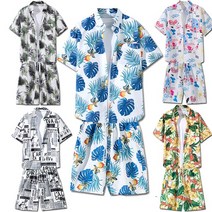 랜드리 11종 하와이안셔츠+반바지세트 여름 바캉스룩 꽃무늬 남방 하와이셔츠 커플룩 커플티