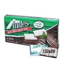 앤디스 민트 쿠키 크런치 띤 초콜릿 132gx6개, 단품