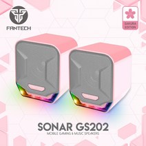 스피커 사운드바 컴퓨터스피커 블루투스스피커 pc스피커사운드바 pc사운드바 Fantech gs202 케이블 스피커 pc rgb 게임 스피커용 3.5mm 플러그 및 usb 플러그, 협력사, gs202 핑크