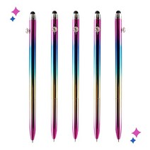 [마치]보석달린 무지개UV니들터치펜, 5개입