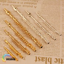 미니 바람 플루트 모델 장식품 플루트 브로치 악기 모형 소년과 소녀 친구를 위한 선물 악기 모형-58546, 02. 6cm 골드 [선물 2 개]