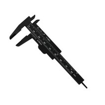 버니어 캘리퍼스 켈리퍼스 디지털 스텐 노기스 측정 도구 목공 금속 가공 배관 모델 제작 조리개 깊이 직경 도구-6, 80mm Black