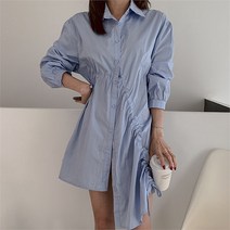 몬말리 몬말리 스트링 언발 셔츠 원피스 10928 (7579231)