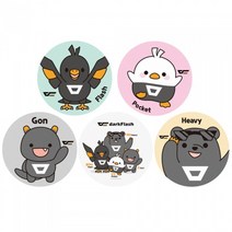 darkFlash Mascot DMP-25 원형 마우스 패드 (Heavy)