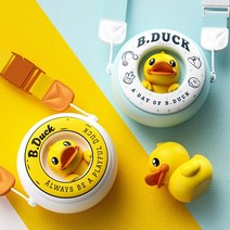 PYHO B-DUCK 목걸이 선풍기 휴대용 충전식 날개없는 안잔한 캐릭터 미니냉풍기, 블루