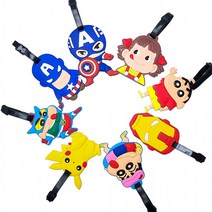 페코짱 피카츄 아이언맨 캡틴 네임태그 여행용 캐리어 책가방 네임택 모음 8종