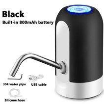 미니 가정용 먹는 생수 온수디스펜서 냉온수기 생수통 정수기Xiaomi 2022 새로운 물병 펌프 USB 충전 전기, 02 Black