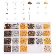 1700 pcs 귀걸이 만들기 용품 키트 귀걸이 백 보석 만들기에 대 한 귀걸이 후크