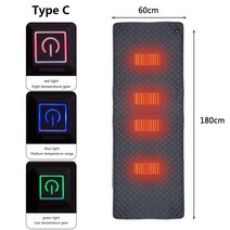 보조배터리온열매트 5V USB 전기 난방 패드 쿠션 내한성 3 단계 온도 가정 야외 캠핑 수면 매트 카펫 러그, [02] Type C interface