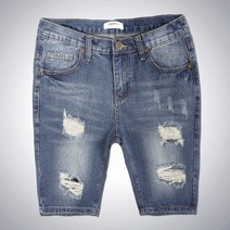 비브레이커스 디스트로이드 데님 난스판 (28-36) 5부 청 반바지 US30타입9