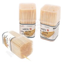 얇은이쑤시개 대나무이쑤시개 3개 1P 320개입 휴대용이쑤시개 가는이쑤시개
