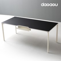 다가구 페르마타 멀티탭 타입 1600 x 800 컴퓨터책상, 블랙+아이보리(상판):아이보리(프레임)