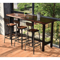 등받이 의자 좁은 공간 카페 테이블바 원목 스타벅스, 75 하이 레더 쿠션