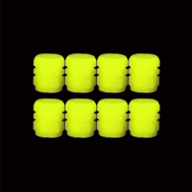 타이어 밸브캡 자동차 발광 밸브 캡 형광 녹색 파란색 밤 빛나는 바이크 오토바이 자전거 휠 스타일링 허브 야광 장식, 09 8PCS Yellow