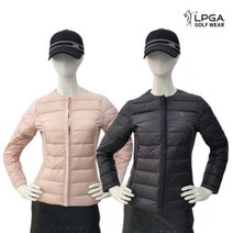 LPGA 골프 웨어 여성 소매 탈부착 경량 튜브 구스 다운 점퍼 221-DW721
