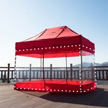프리미엄 캐노피 천막 벽면만 천막벽면 민자 투명 모기장 바람막이 앞면 옆면 벽면가방 포함, P민자4벽면 3X2_그린