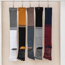 투톤 요가 발가락 오버 니 삭스 필라테스 양말 컬러 디자인 무릎 롱 논슬립 타이즈 긴 레깅스