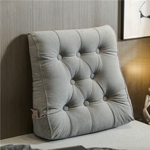 편한 1인용 쿠션 의자 등받이 허리 삼각 배게 대형 쇼파 기능성 사무실 침대 벽 소파 등, 나토그레이