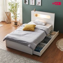 [에넥스] 슬립파브 LED 서랍형 침대 SS-쟈가드독립40T매트리스