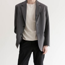 모룸 매니쉬 리얼버튼 오버핏 블레이저 자켓 2컬러 M1233