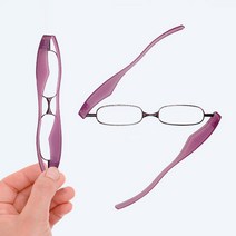 360 휴대용 돋보기 노안안경, 퍼플, 1개