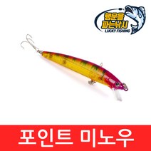 (행운을파는낚시) 포인트 미노우(8.5g) 플로팅미노우 하드베이트 미노우 쏘가리 루어 배스, 06. POINTM-F컬러(8.5g)