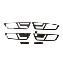 ABS 블랙 내부 도어 핸들 커버 보울 프레임 스티커 벤츠 s-클래스 w221 2008-2012, 검은 나뭇결