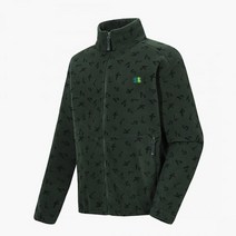 KOLON SPORT 남성 레트로 로고 마이크로플리스 프린트 재킷 TLJFW22555KHA