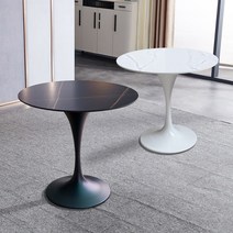 사리넨테이블 놀 원형 사리넨식탁 대리석 다이닝, 60x60x74cm, (검은색분해발)원형테이블