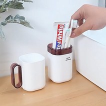 홈바내쓰 여행용 칫솔 양치 치솔 치약 휴대용 손잡이 칫솔통 케이스 칫솔컵 1+1, 랜덤색상(2개입), 2개