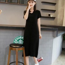 반팔 원피스 단색 무지 검정 회색 투컬러 빅사이즈 롱롱원피스 롱원피스 여성원피스 원피스 여자원피스 무지원피스 블랙원피스 캐주얼원피스 검정원