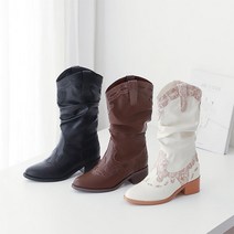 천연소가죽 파이톤 스판셔링 웨스턴 부츠