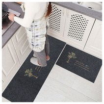 아트박스/에코벨 에코벨 1+1 주방 발매트/현관 싱크대 발판 욕실 화장실 러그, 롱+숏 주방매트세트 새브라운