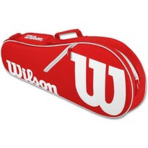 윌슨 어드밴티지 테니스 가방 시리즈 (한정판 색상), 빨강 하양, 2 라켓 가방
