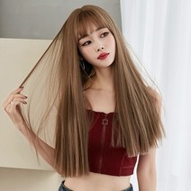 기타 스트레이트 여성가발 긴머리 통가발 (밀크브라운), 아그레 본상품선택