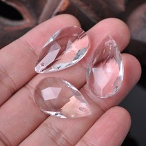 22mm 28mm 38mm 눈물 프리즘면 처리 된 크리스탈 유리 공예 펜 던 트 구슬 보석 만들기 DIY 커튼 샹 들리, [02] Clear