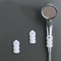 아야 벽에 착 붙는 원터치 흡착 실리콘 문어발 샤워기 거치대 매직 홀더, 화이트(5개)