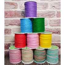 [라울몽실]0.8mm 200m 1합 대용량 황마끈 칼라마끈 컬러풀마끈 천연수세미실 (58color) 수세미뜨기, OLIVE 38