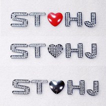 중형 메탈 큐빅 이니셜스티커 숫자 알파벳 대문자 차량이니셜 데칼, 대문자N, 1개